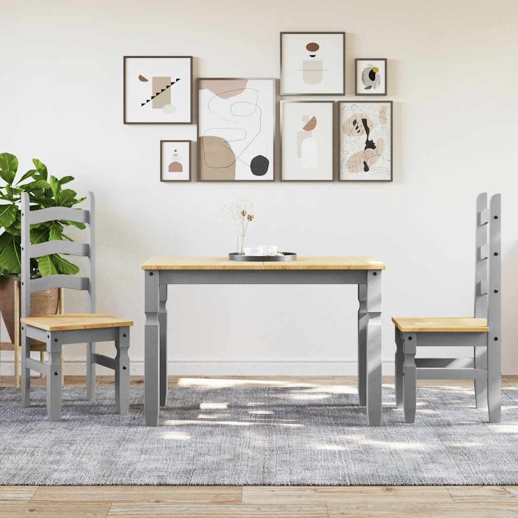 Juego De Comedor Panama 3 Pzas Madera Maciza De Pino