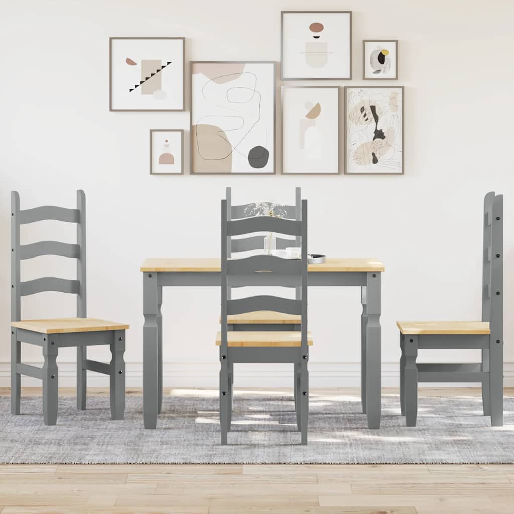 Juego De Comedor Panama 3 Pzas Madera Maciza De Pino