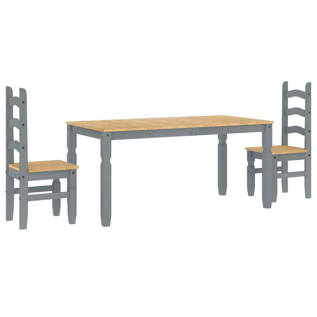 Juego De Comedor Panama 3 Pzas Madera Maciza De Pino