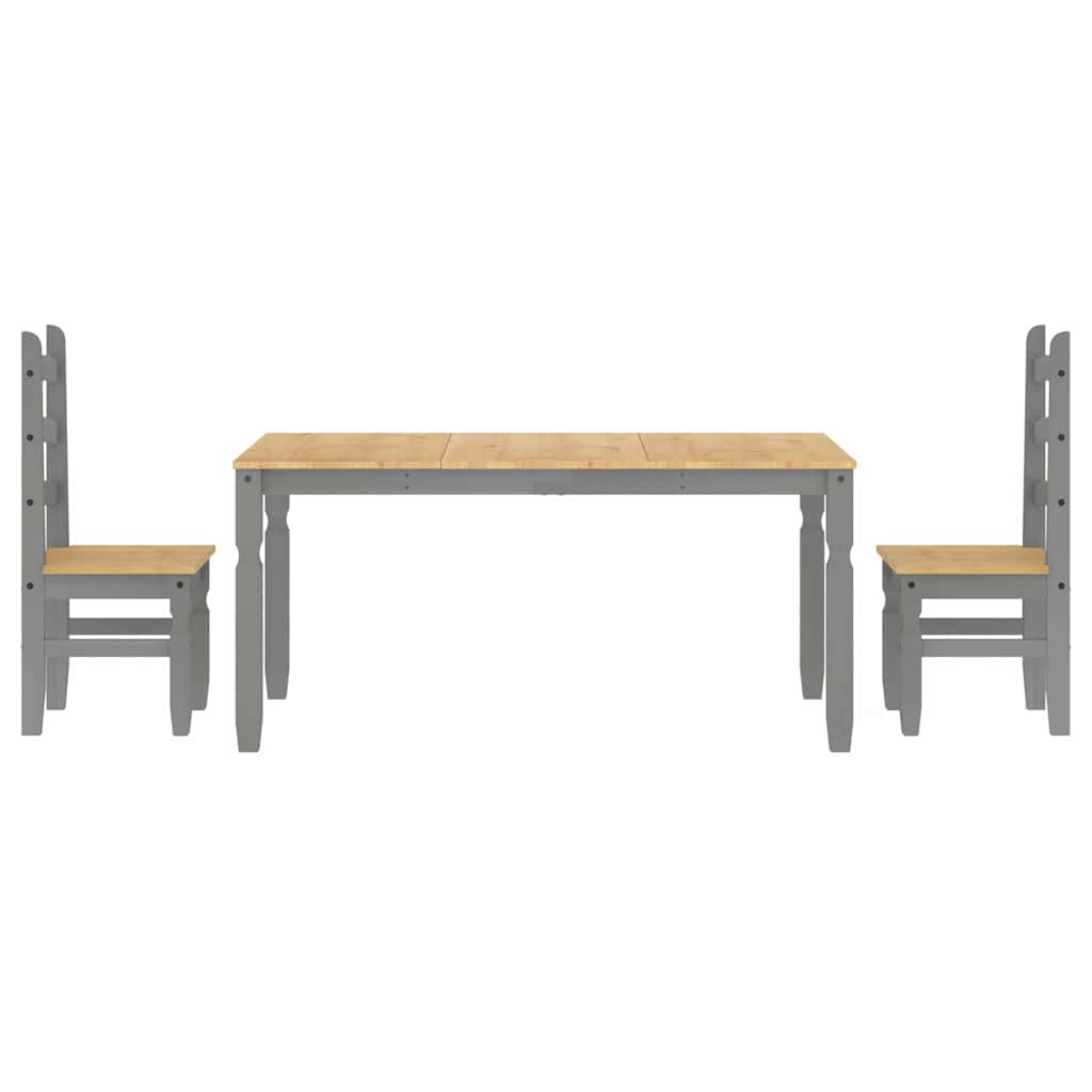 Juego De Comedor Panama 3 Pzas Madera Maciza De Pino