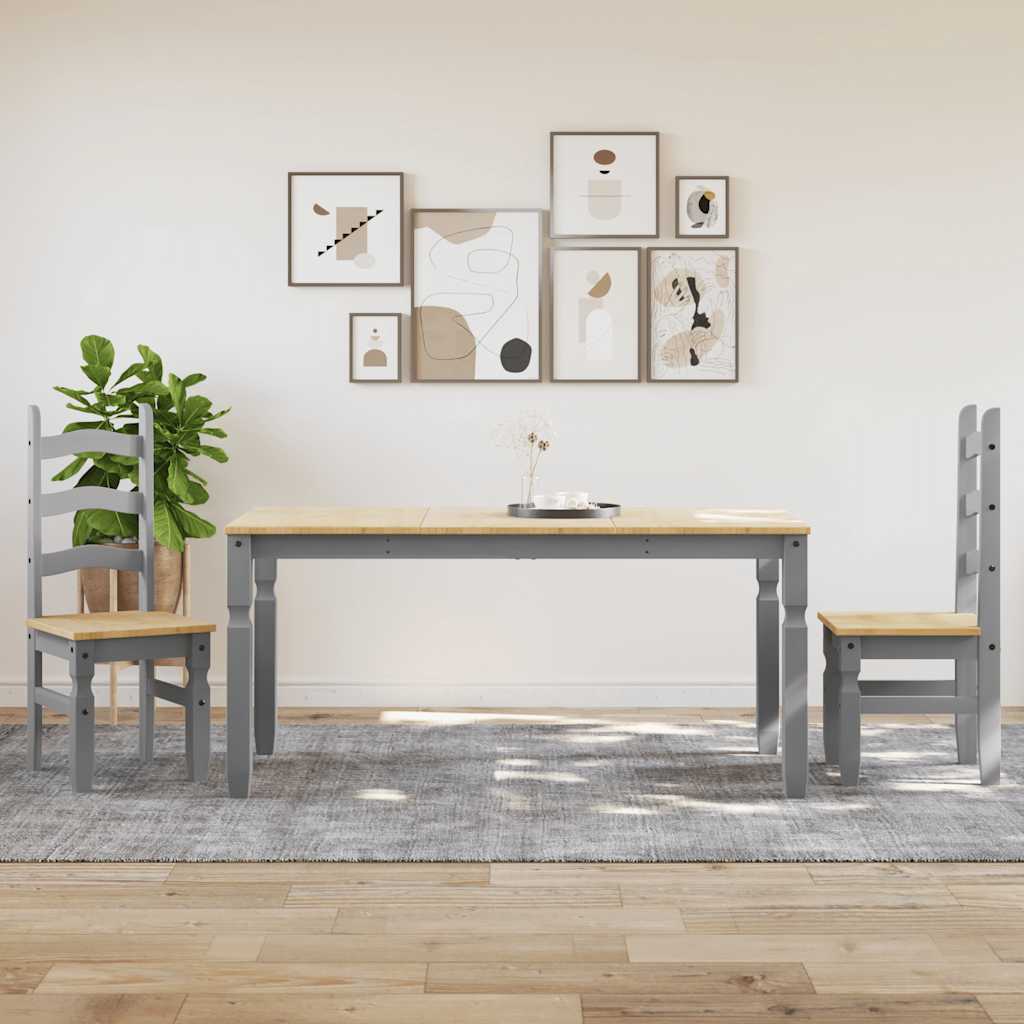 Juego De Comedor Panama 3 Pzas Madera Maciza De Pino