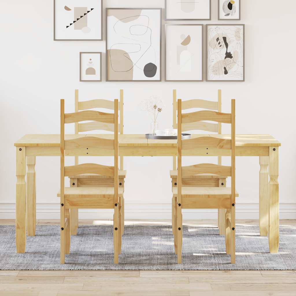Juego De Comedor Panama 3 Pzas Madera Maciza De Pino