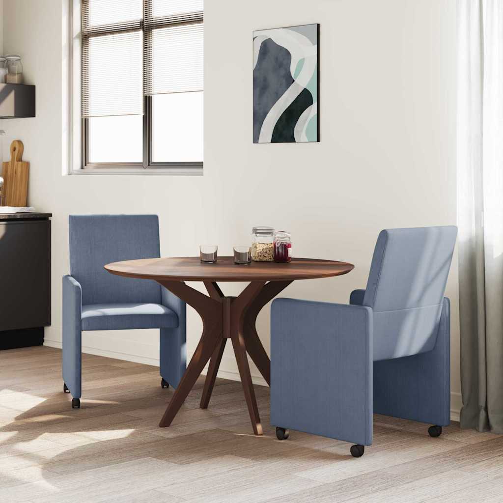 Sillas De Comedor Con Ruedas 2 Uds. Tela De Pana