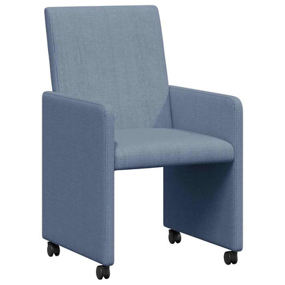 Sillas De Comedor Con Ruedas 2 Uds. Tela De Pana