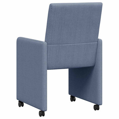 Sillas De Comedor Con Ruedas 2 Uds. Tela De Pana