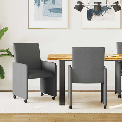 Sillas De Comedor Con Ruedas 2 Uds. Tela 57 X 66 X 94 Cm