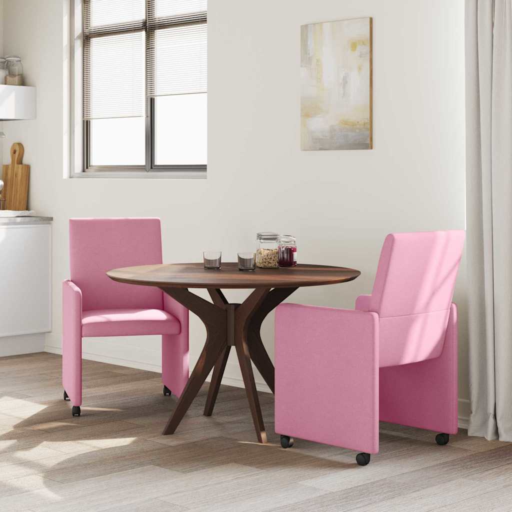 Sillas De Comedor Con Ruedas 2 Uds. Tela 57 X 66 X 94 Cm