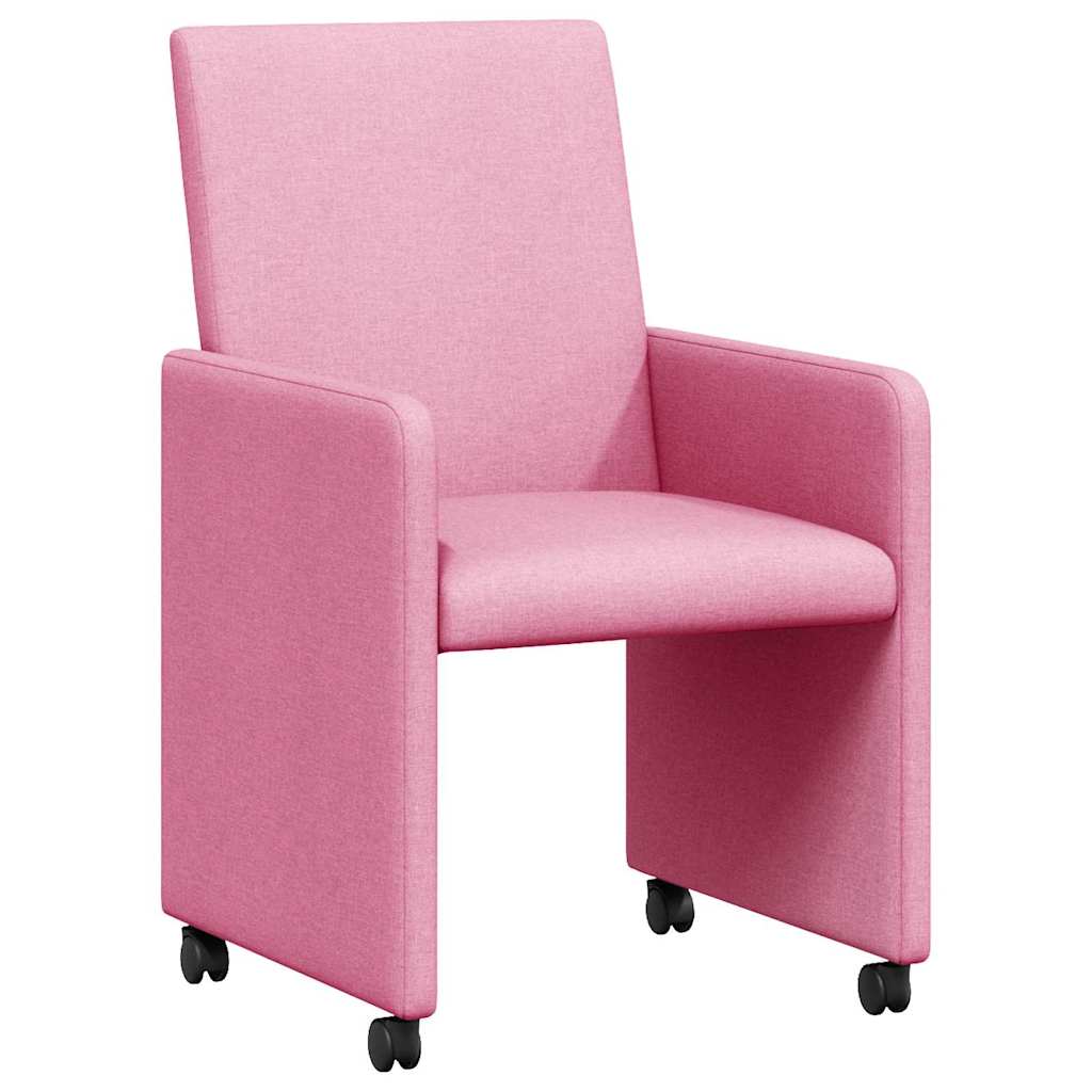 Sillas De Comedor Con Ruedas 2 Uds. Tela 57 X 66 X 94 Cm