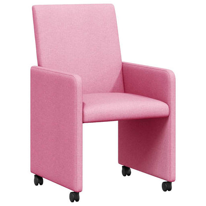 Sillas De Comedor Con Ruedas 2 Uds. Tela 57 X 66 X 94 Cm