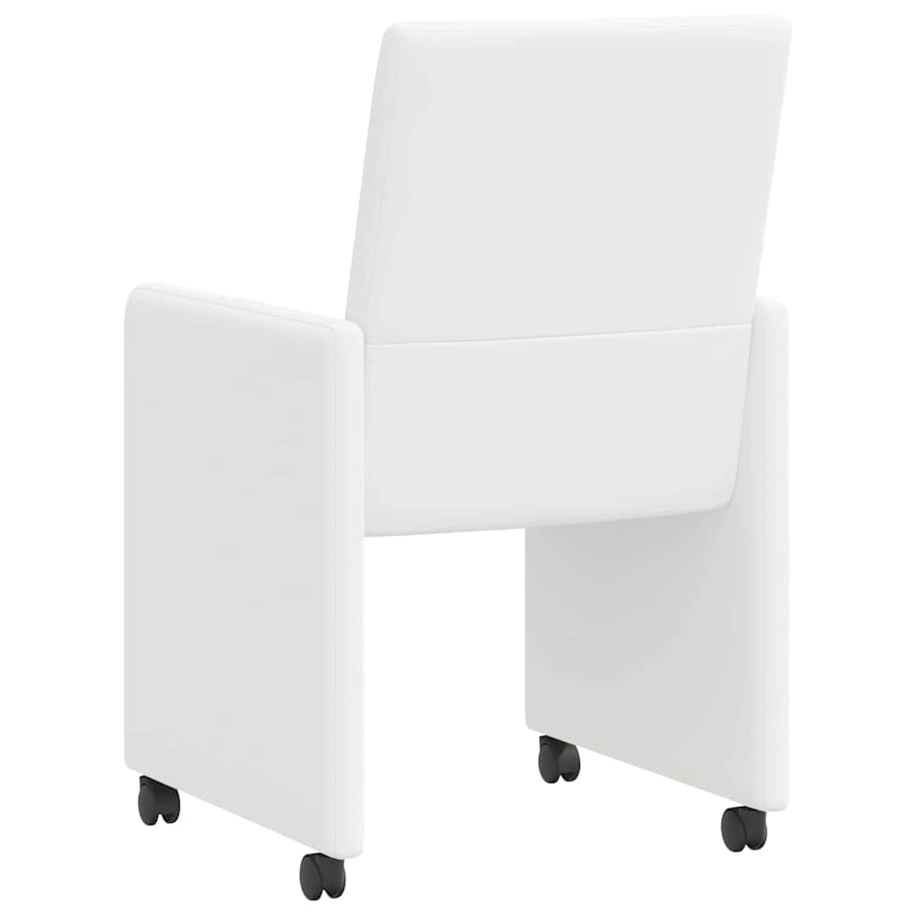 Sillas De Comedor Con Ruedas 2 Uds. Cuero Sintético