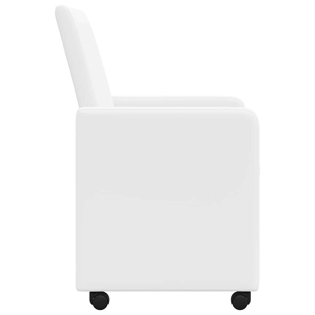 Sillas De Comedor Con Ruedas 2 Uds. Cuero Sintético