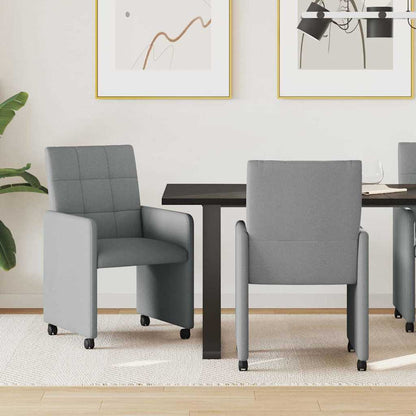Sillas De Comedor Con Ruedas 2 Uds. Tela 58 X 65 X 94 Cm