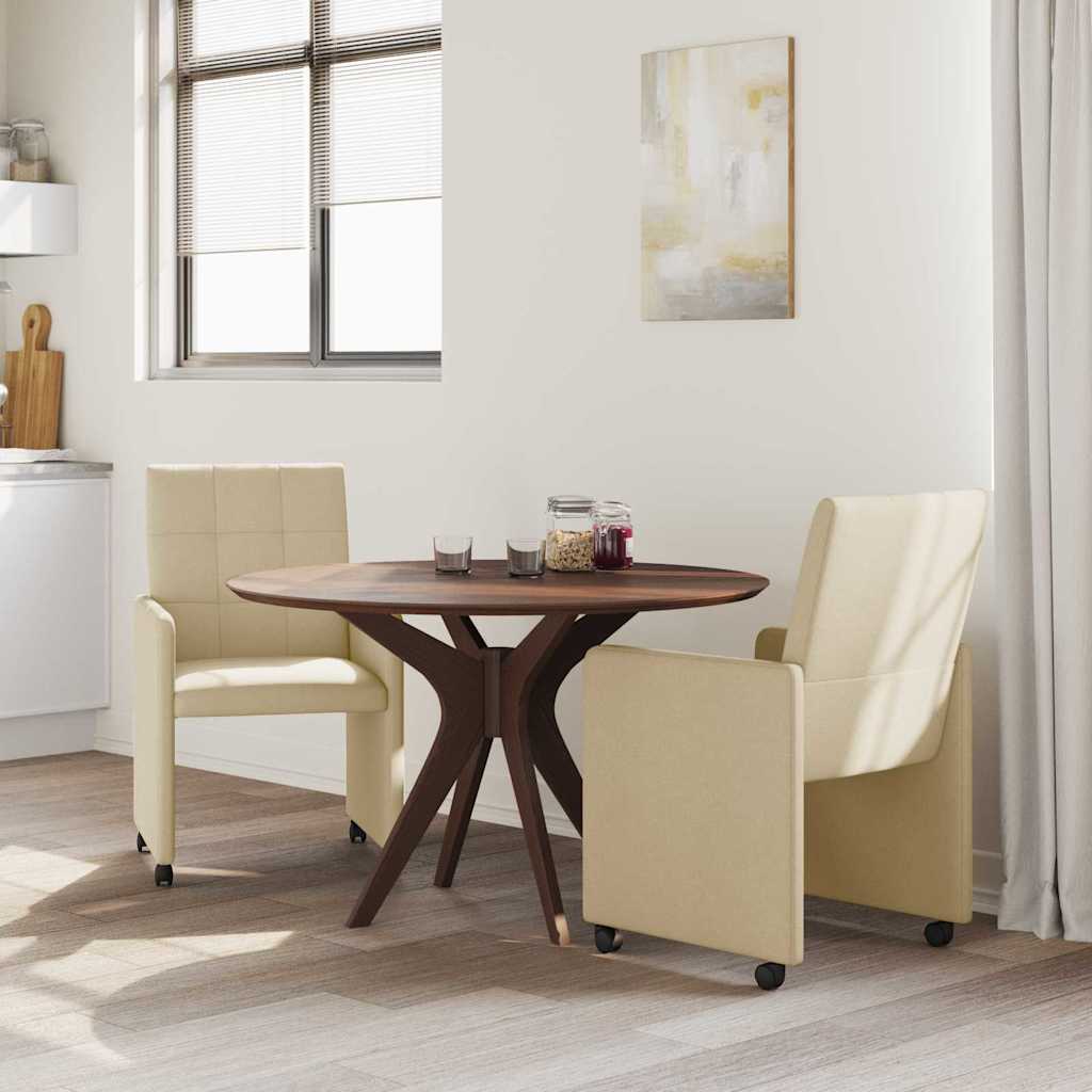 Sillas De Comedor Con Ruedas 2 Uds. Tela 58 X 65 X 94 Cm