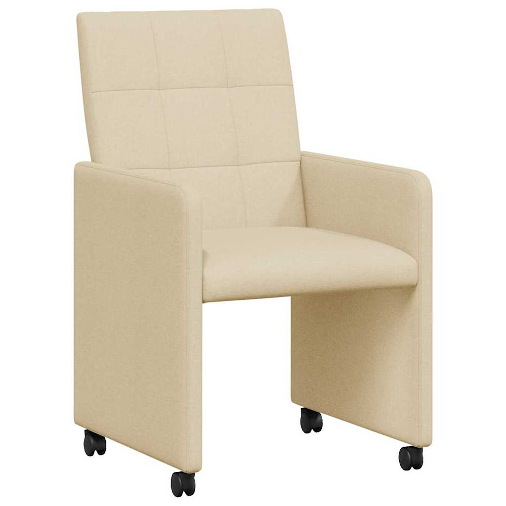Sillas De Comedor Con Ruedas 2 Uds. Tela 58 X 65 X 94 Cm