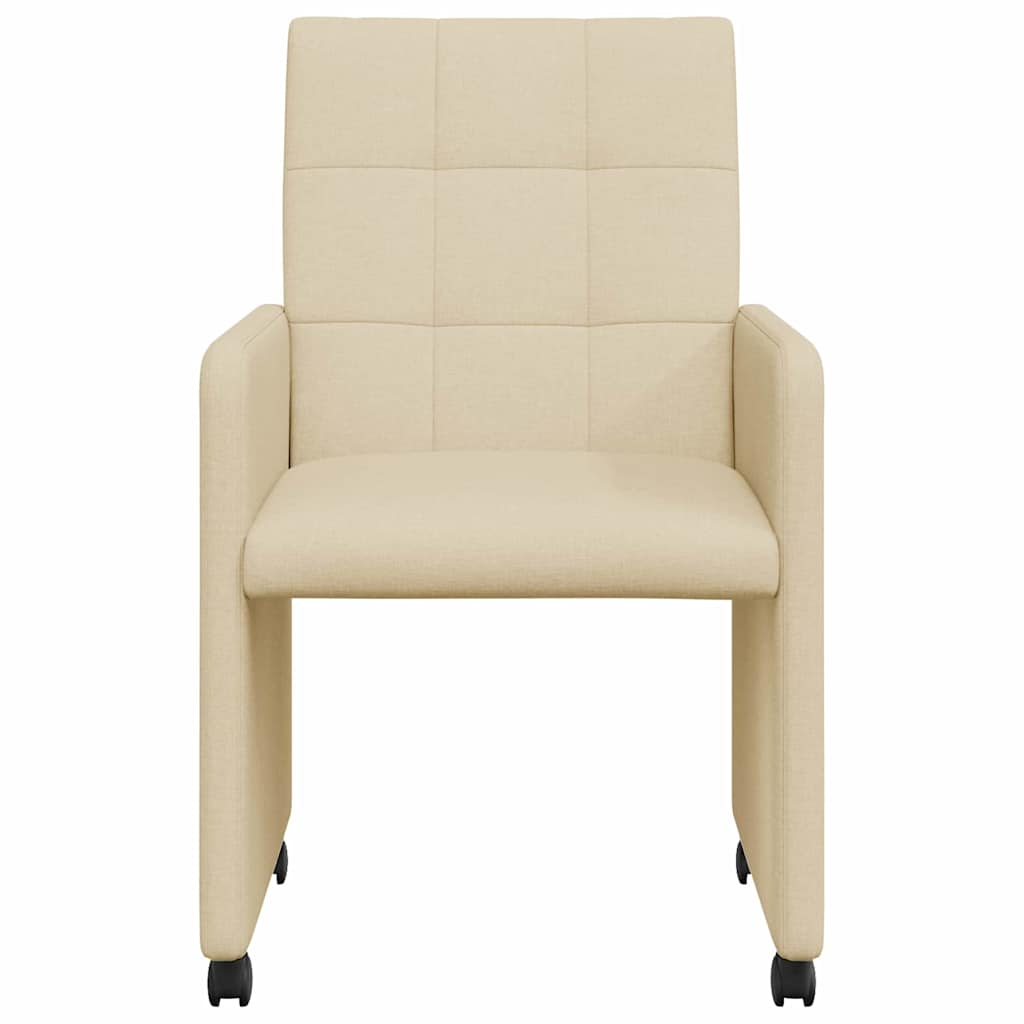 Sillas De Comedor Con Ruedas 2 Uds. Tela 58 X 65 X 94 Cm