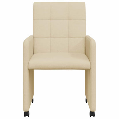 Sillas De Comedor Con Ruedas 2 Uds. Tela 58 X 65 X 94 Cm