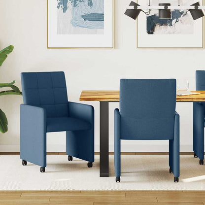 Sillas De Comedor Con Ruedas 2 Uds. Tela 58 X 65 X 94 Cm