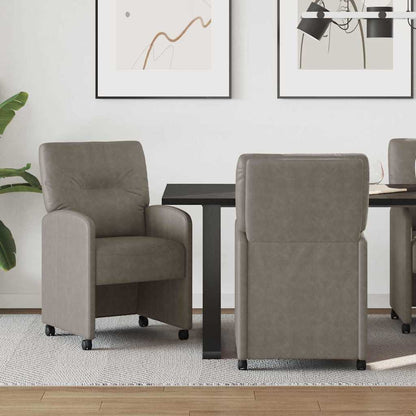 Sillas De Comedor Con Ruedas 2 Uds. Cuero Sintético
