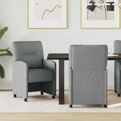 Sillas De Comedor Con Ruedas 2 Uds. Tela 57 X 67 X 95 Cm