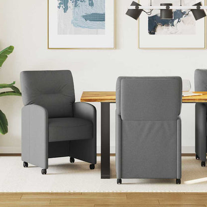 Sillas De Comedor Con Ruedas 2 Uds. Tela 57 X 67 X 95 Cm