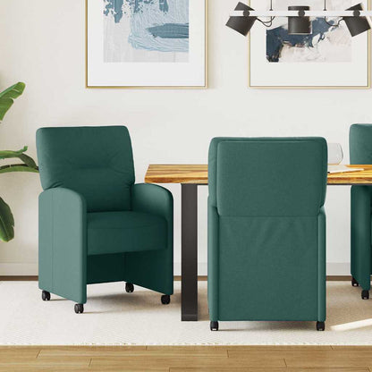 Sillas De Comedor Con Ruedas 2 Uds. Tela 57 X 67 X 95 Cm