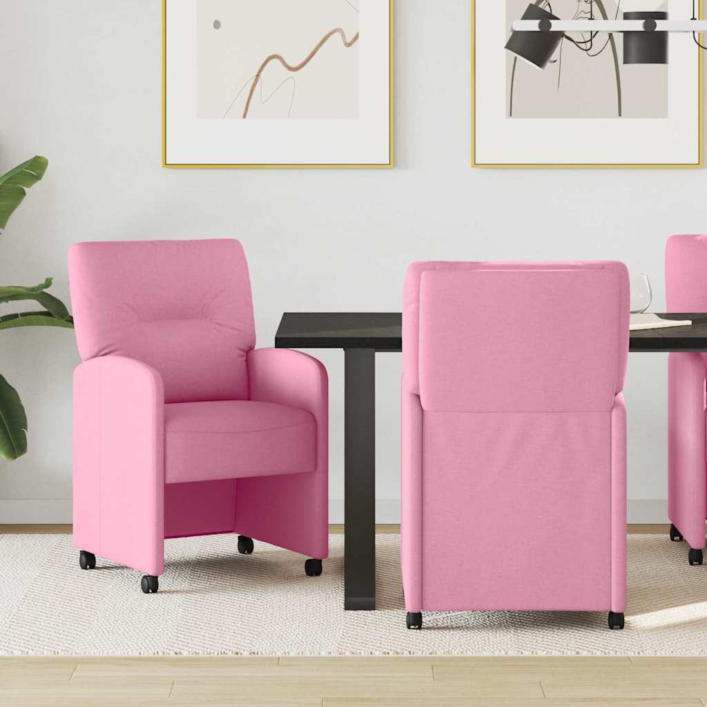 Sillas De Comedor Con Ruedas 2 Uds. Tela 57 X 67 X 95 Cm