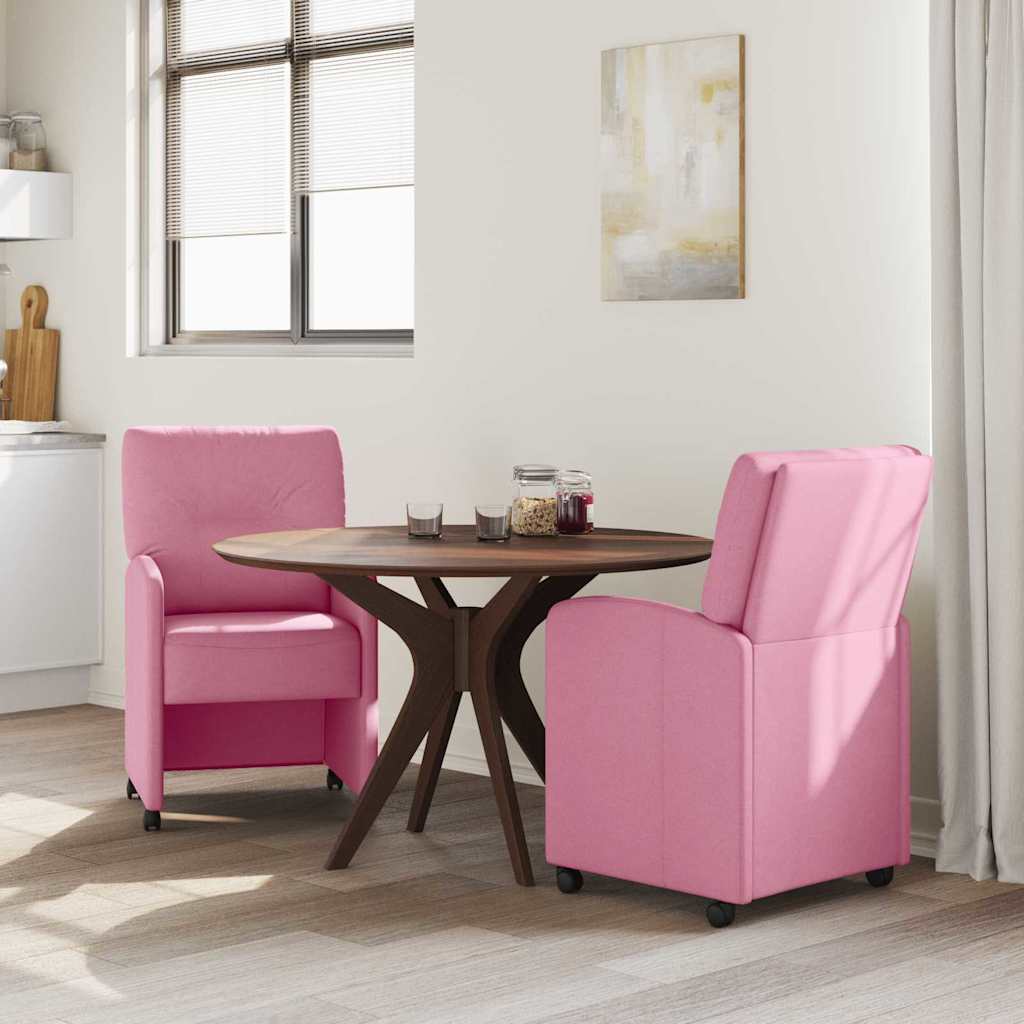 Sillas De Comedor Con Ruedas 2 Uds. Tela 57 X 67 X 95 Cm