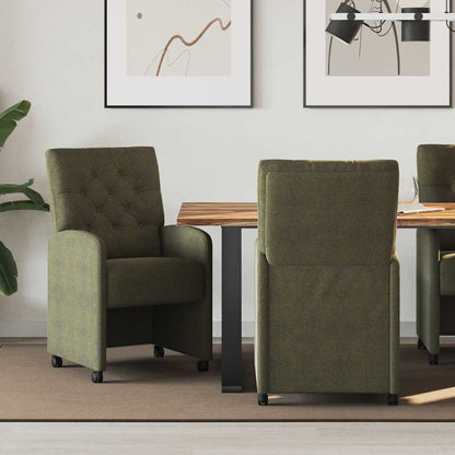 Sillas De Comedor Con Ruedas 2 Uds. Cuero De Suede Sintético