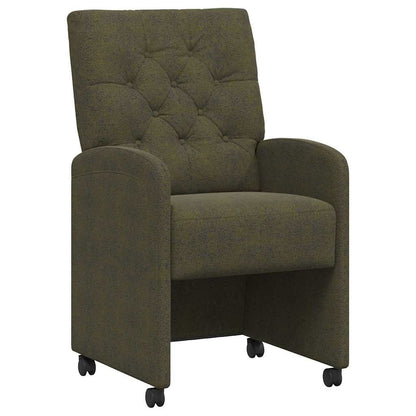 Sillas De Comedor Con Ruedas 2 Uds. Cuero De Suede Sintético