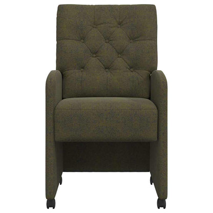 Sillas De Comedor Con Ruedas 2 Uds. Cuero De Suede Sintético
