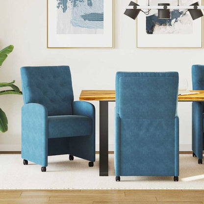 Sillas De Comedor Con Ruedas 2 Uds. Terciopelo