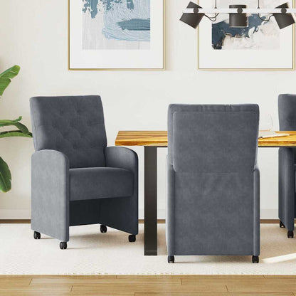 Sillas De Comedor Con Ruedas 2 Uds. Terciopelo