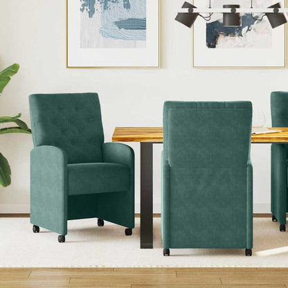 Sillas De Comedor Con Ruedas 2 Uds. Terciopelo