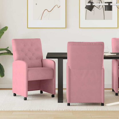 Sillas De Comedor Con Ruedas 2 Uds. Terciopelo