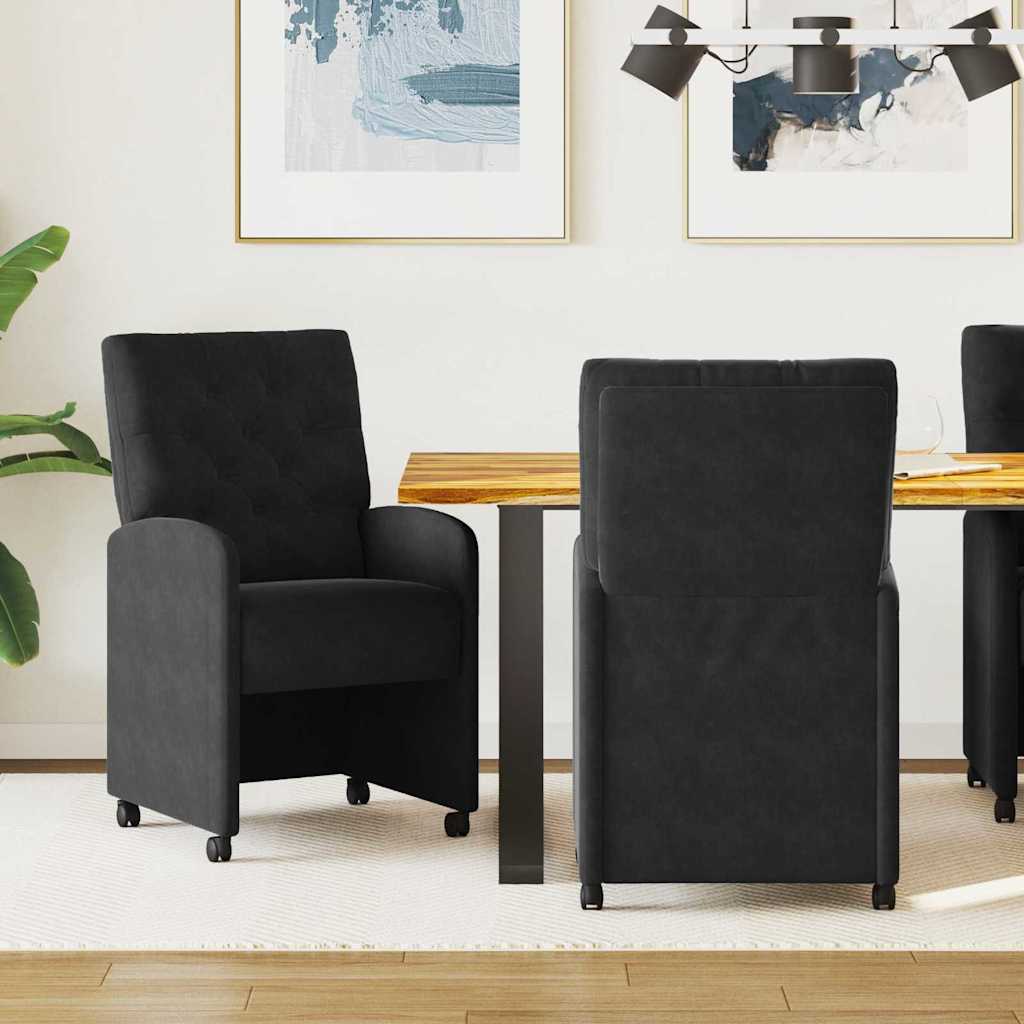 Sillas De Comedor Con Ruedas 2 Uds. Terciopelo