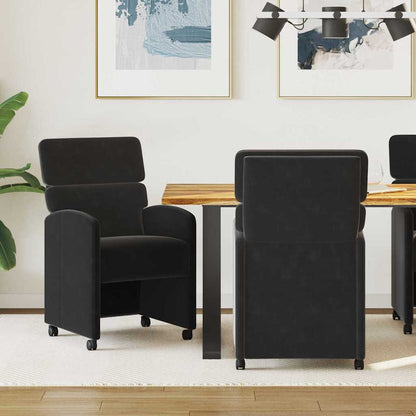 Sillas De Comedor Con Ruedas 2 Uds. Terciopelo