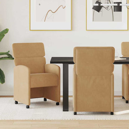 Sillas De Comedor Con Ruedas 2 Uds. Terciopelo