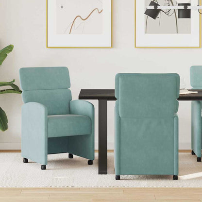 Sillas De Comedor Con Ruedas 2 Uds. Terciopelo