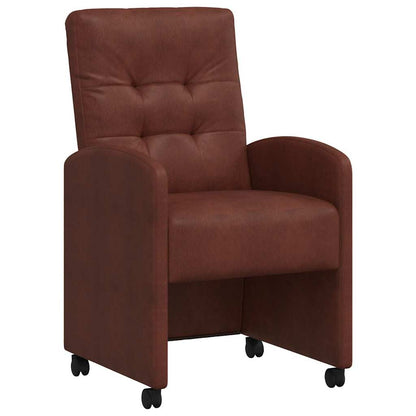 Sillas De Comedor Con Ruedas 2 Uds. Cuero Sintético