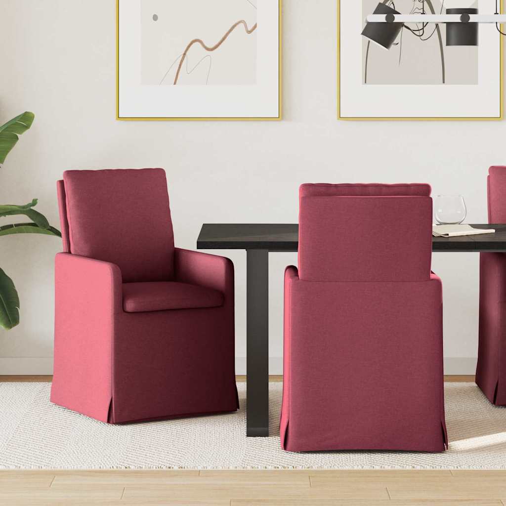 Sillas De Comedor 2 Uds. Tela 57 X 67 X 98 Cm