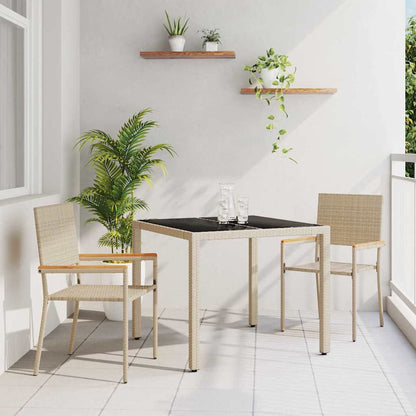 Conjunto De Comedor De Jardín 7 Pcs Ratán Sintético