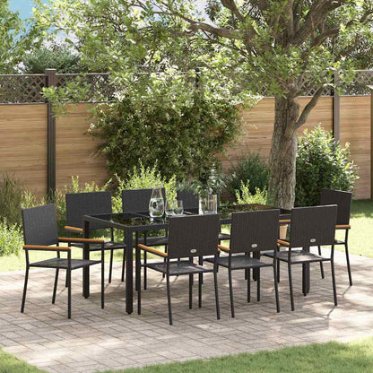 Conjunto De Comedor De Jardín 7 Pcs Ratán Sintético