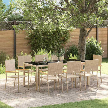 Conjunto De Comedor De Jardín 7 Pcs Ratán Sintético