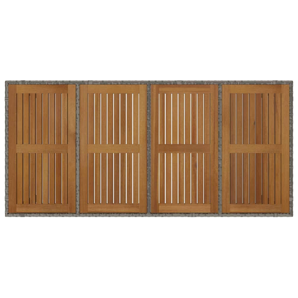 Conjunto De Comedor De Jardín 9 Pcs Ratán Sintético