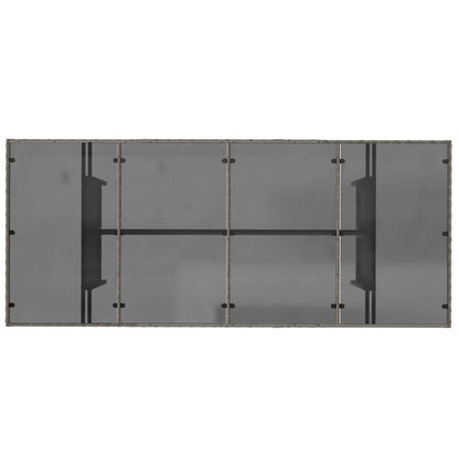 Conjunto De Comedor De Jardín 9 Pcs Ratán Sintético