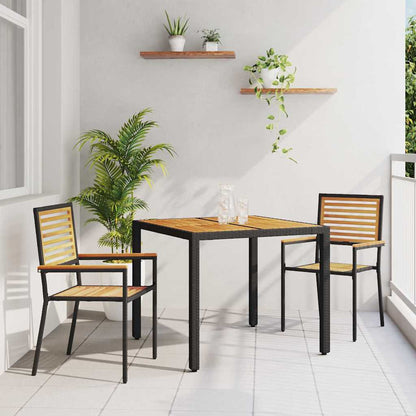 Conjunto De Comedor De Jardín 9 Pcs Y Marrón