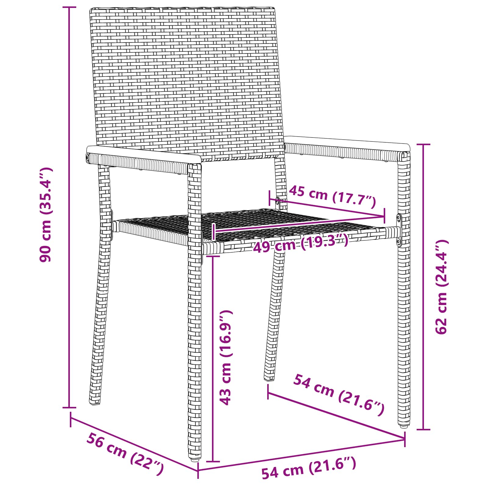 Conjunto De Comedor De Jardín 9 Pcs Y Marrón