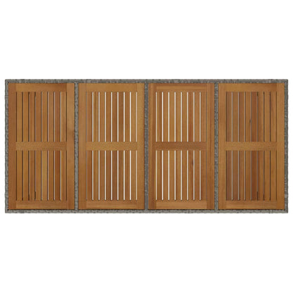 Conjunto De Comedor De Jardín 9 Pcs Y Marrón