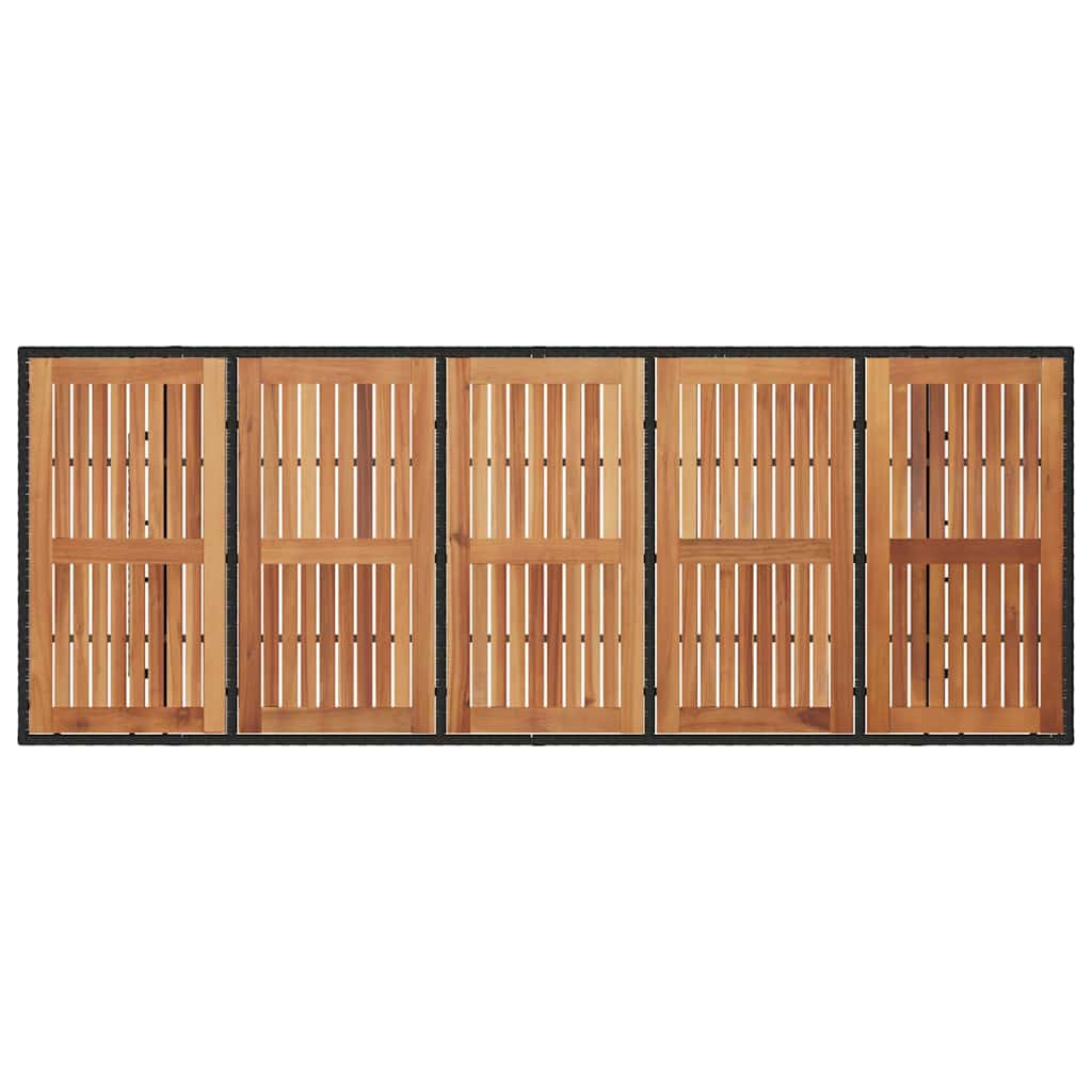 Conjunto De Comedor De Jardín 9 Pcs Y Marrón