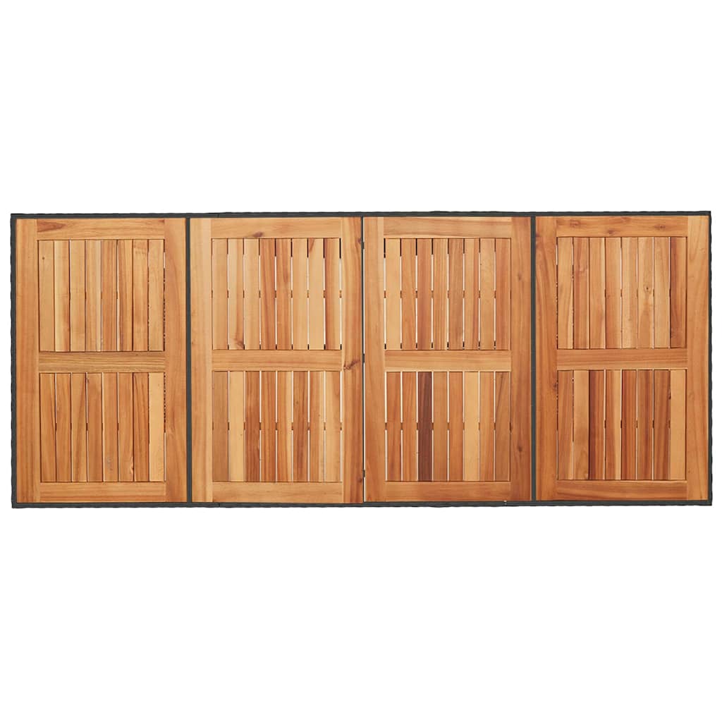 Conjunto De Comedor De Jardín 9 Pcs Y Marrón